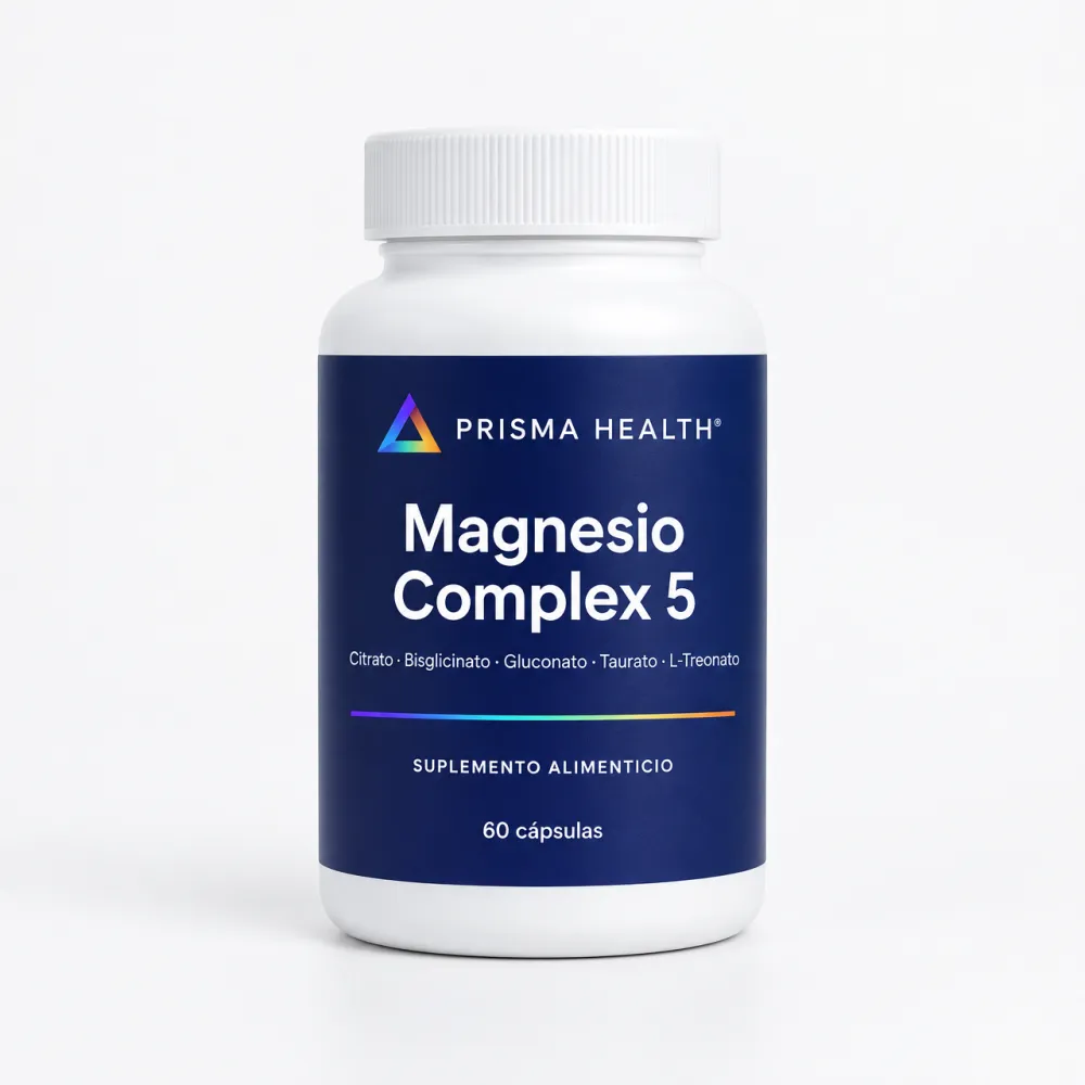 PRISMA HEALTH® Magnesio Complex 5, frasco de 60 cápsulas